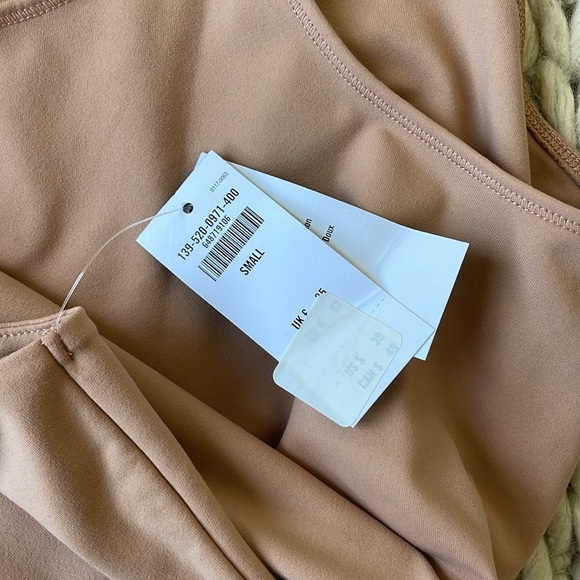 NWT Abercrombie & Fitch Soft AF Collection High-Neck Bodysuit in Tan - Size: S - Picture 6 of 7